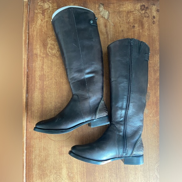 Arturo Chiang Falicity Tall Riding Boots Brown Zipper Detail Size 7.5 - Picture 11 of 15